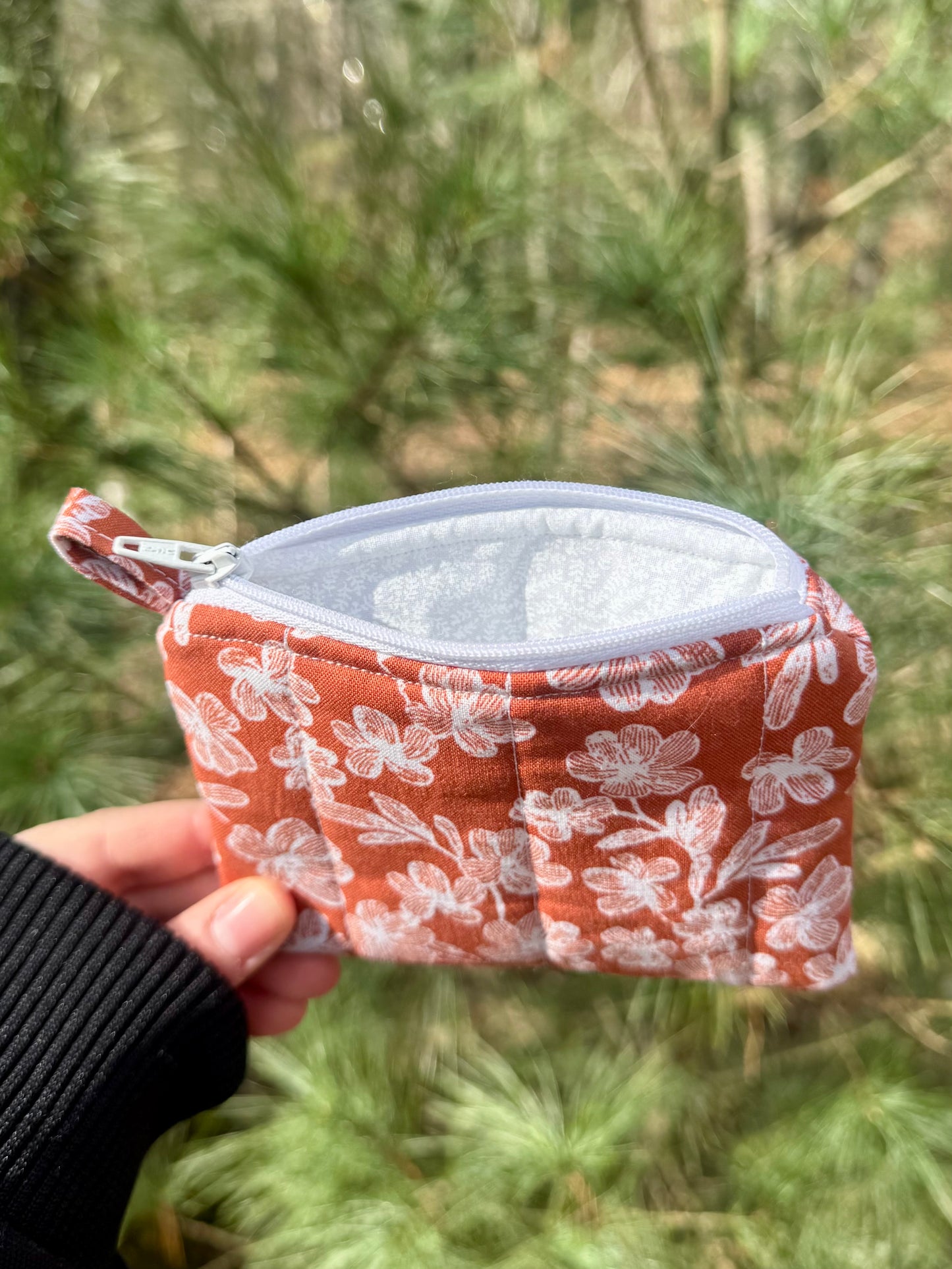 Terracotta Blooms Mini Keychain Wallet
