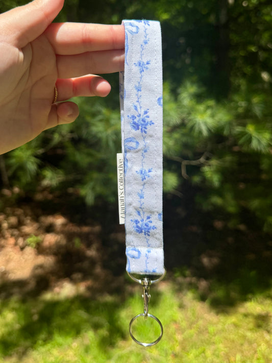 Blue Bows Wristlet