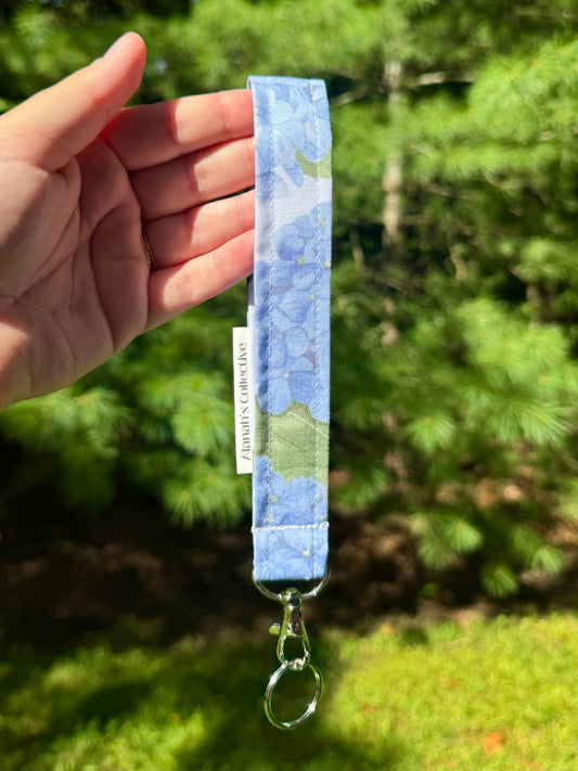Blue Hydrangeas Wristlet