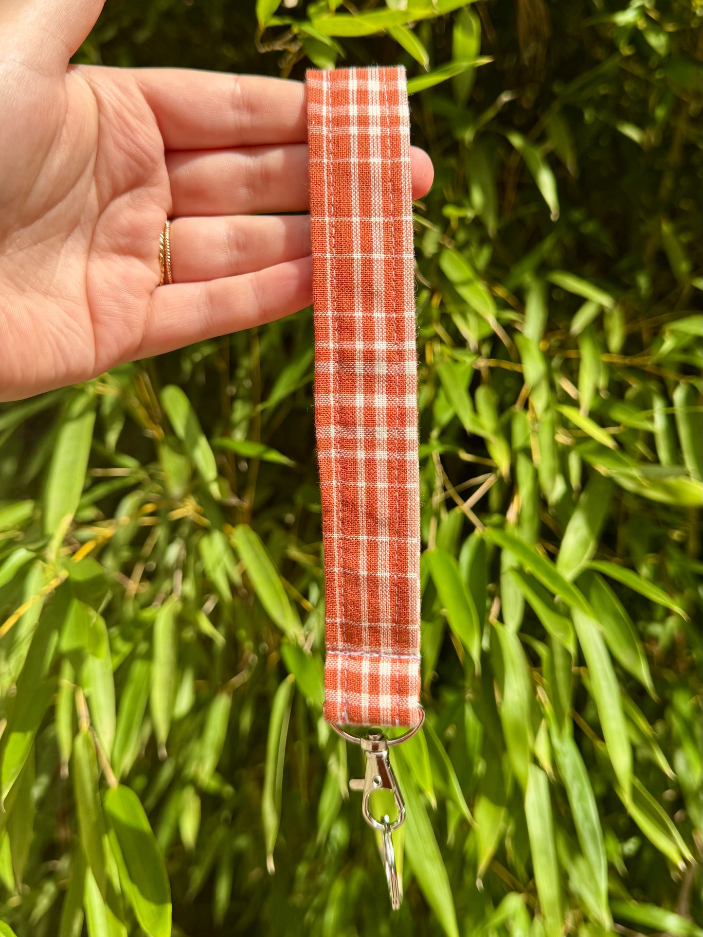 Burnt Orange Wristlet