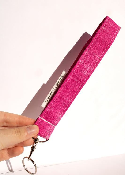 Dark Pink Wristlet
