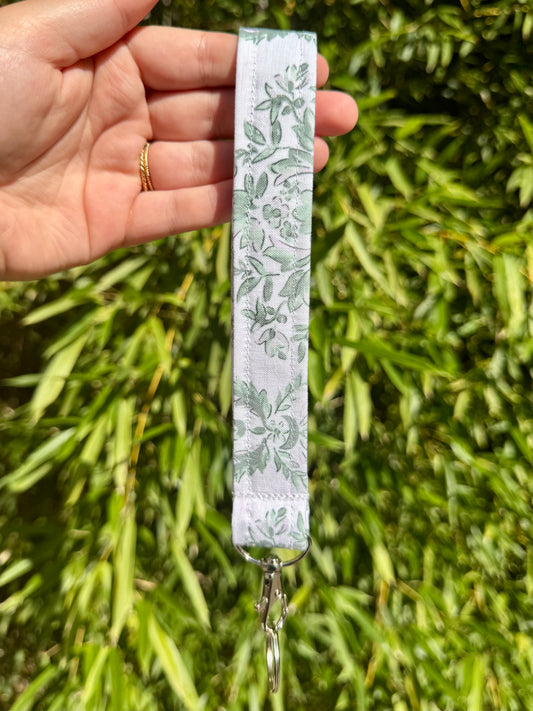Green Leaves Wristlet