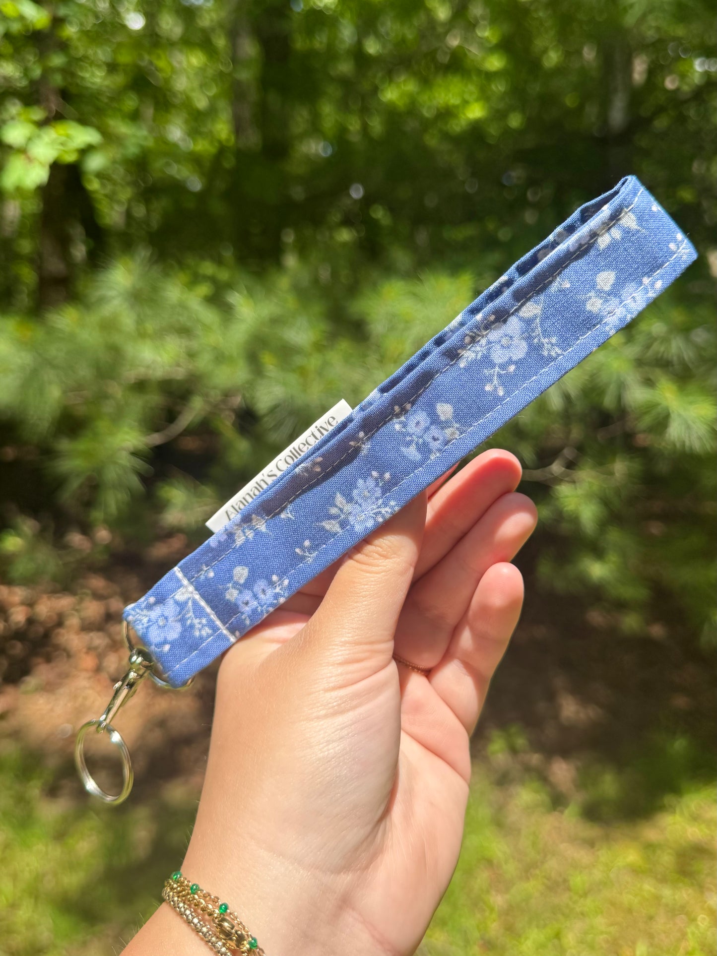 Blue Blossoms Wristlet