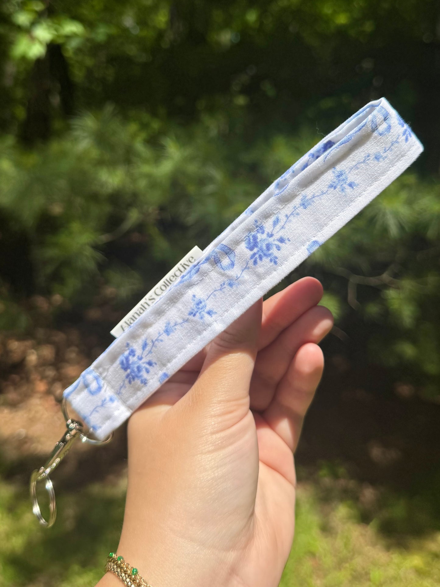 Blue Bows Wristlet