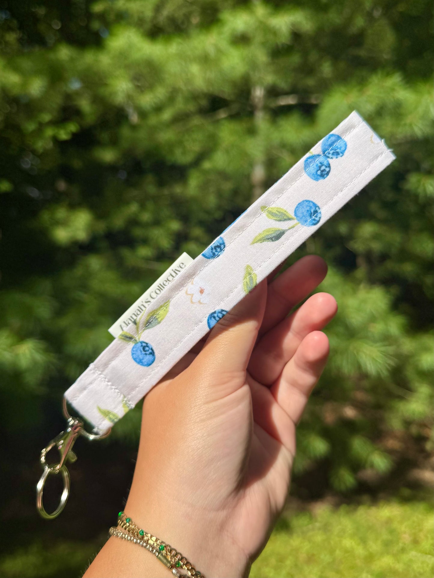 Blueberries Wristlet