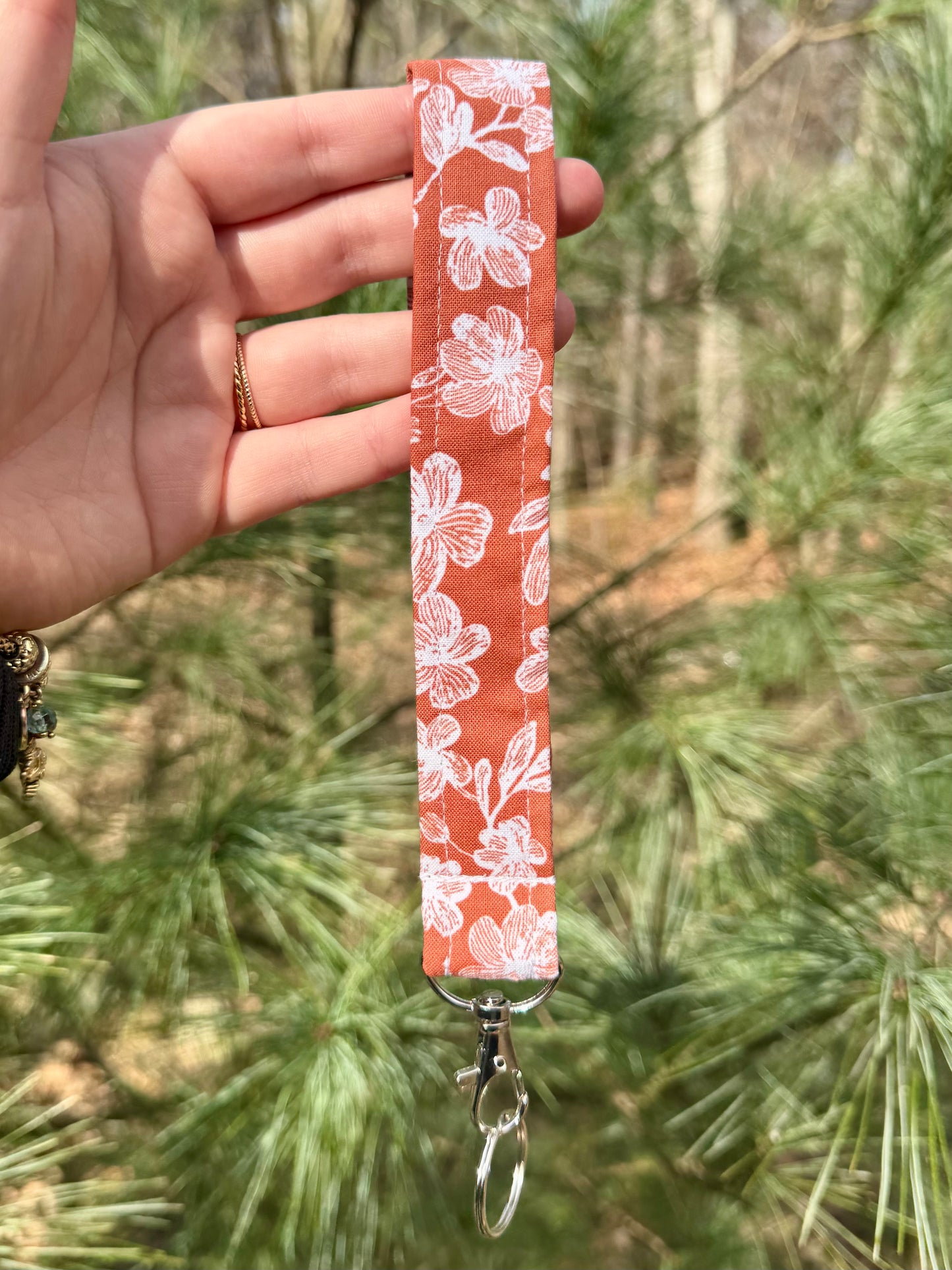 Terracotta Blooms Wristlet